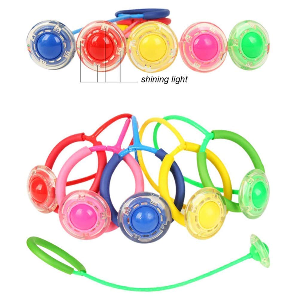 Multi color Skip Ball, Jump Ropes Sports Swing Ball & Hyun Dance, Flash  Kids Exercise Coordination Balance Hoop Jump Toy, Upgraded Ankle Skip